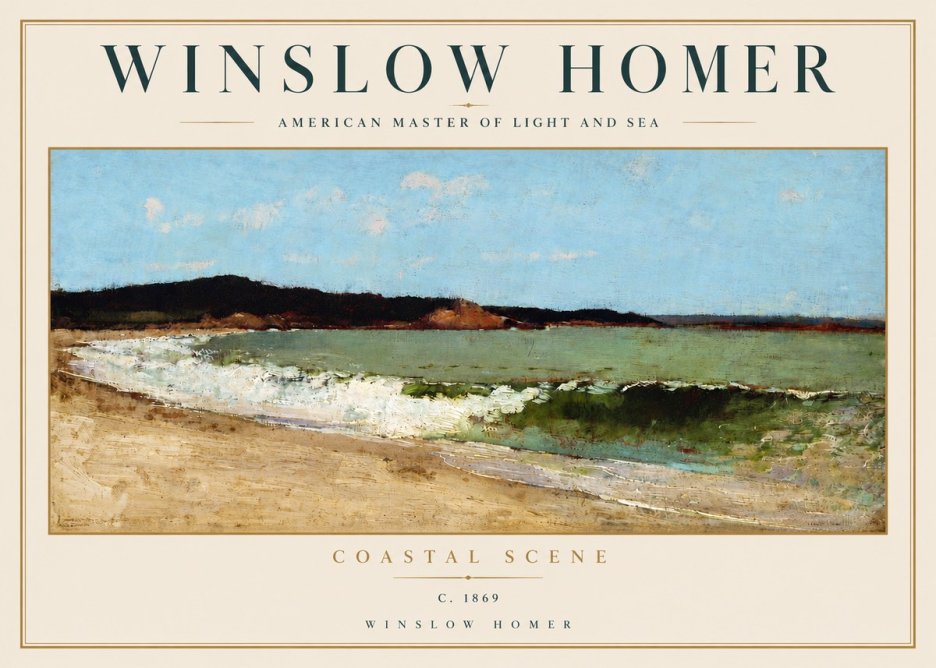 Winslow Homer Coastal Scene No4 - Poster