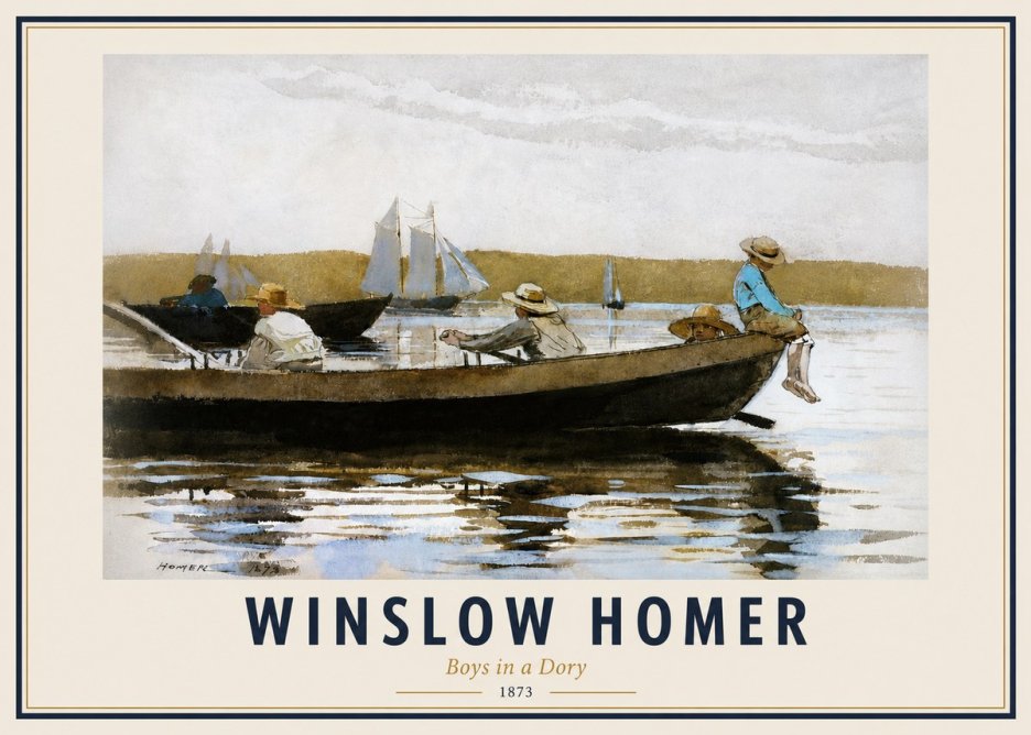 Winslow Homer Boys in a Dory II No4 - Poster