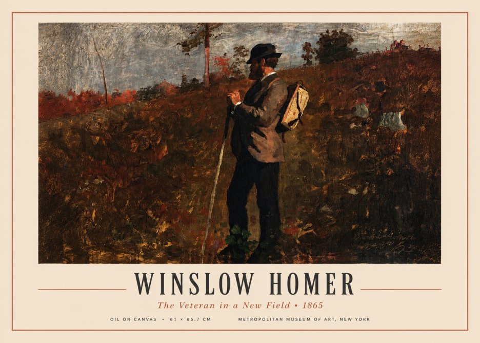 Winslow Homer The Veteran in a New Field No3 - Poster