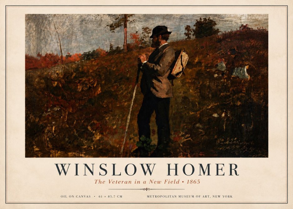 Winslow Homer The Veteran in a New Field No6 - Poster