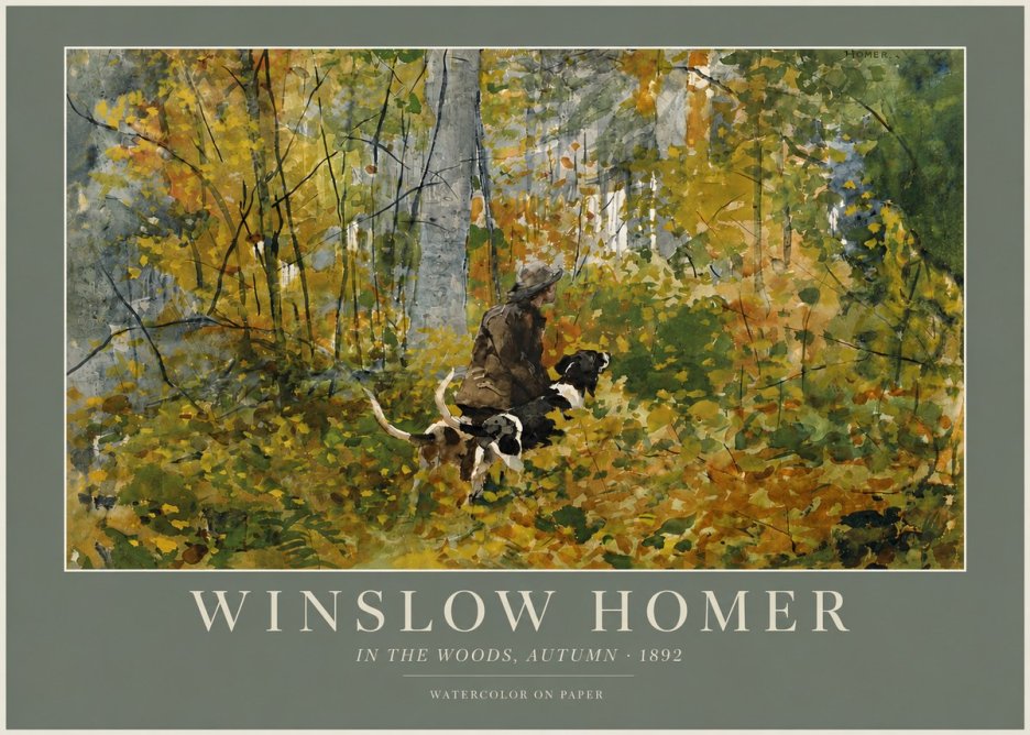 Winslow Homer In the Woods, Autumn No4 - Poster