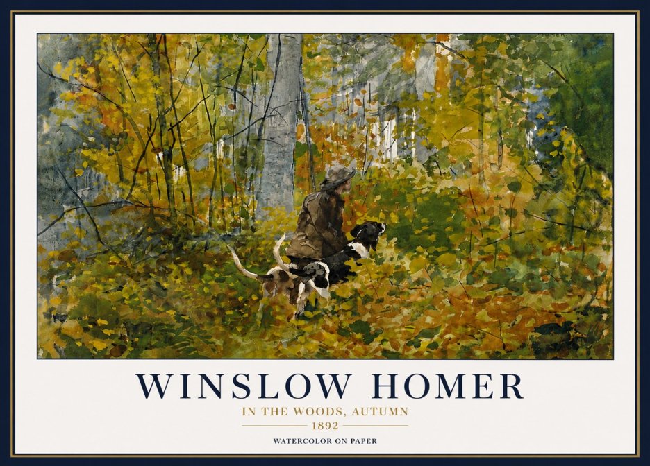 Winslow Homer In the Woods, Autumn No5 - Poster
