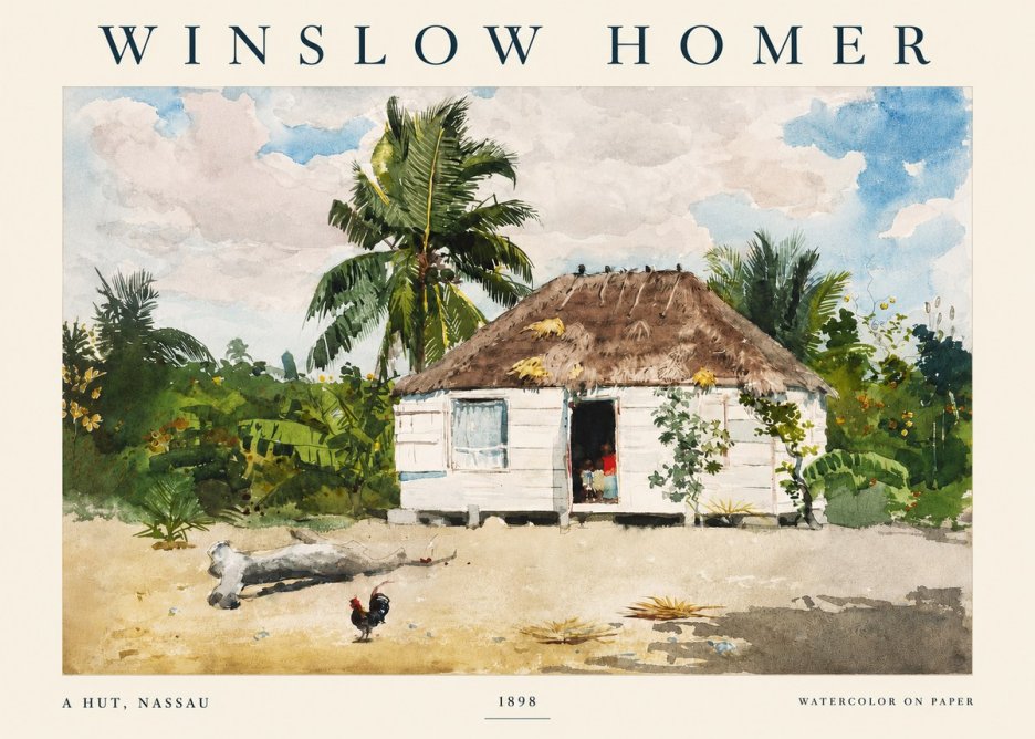 Winslow Homer A Hut, Nassau No3 - Poster
