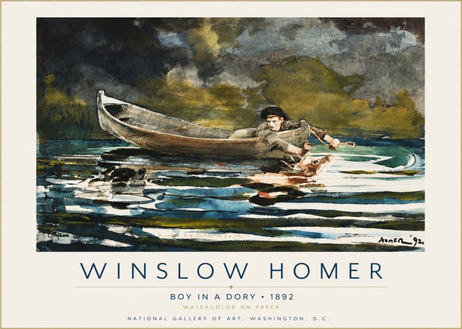 Winslow Homer Boy in a Dory No3 - Poster