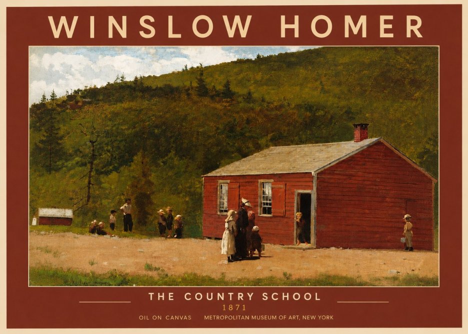 Winslow Homer The Country School No4 - Poster