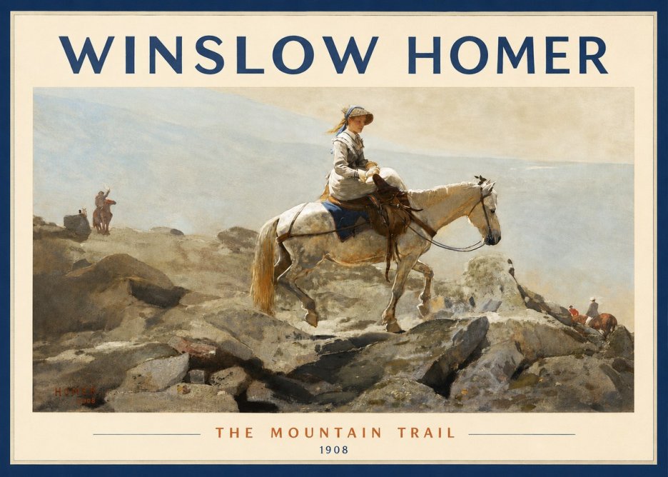 Winslow Homer The Mountain Trail No2 - Poster