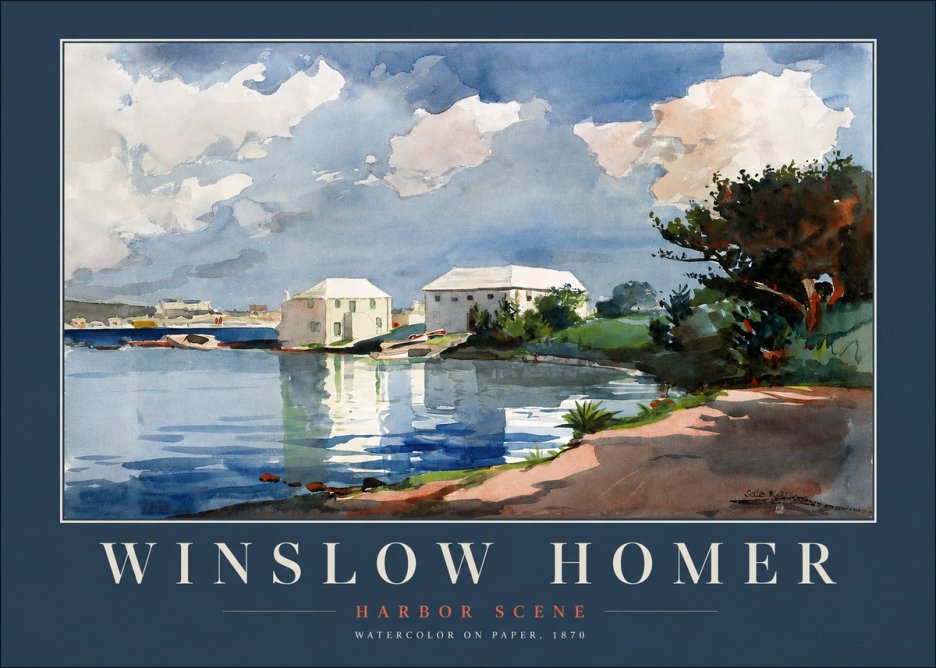 Winslow Homer Harbor Scene No2 - Poster