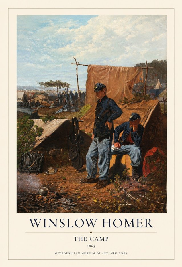 Winslow Homer The Camp No1 - Poster