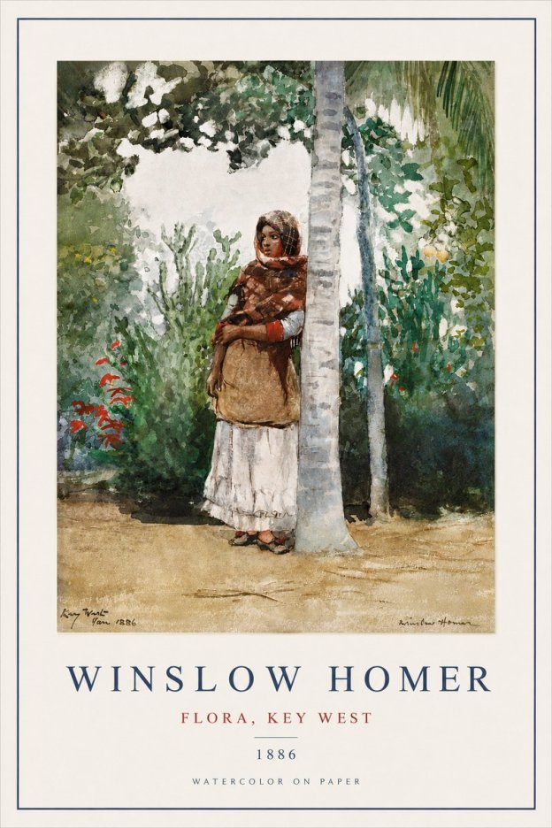 Winslow Homer Flora, Key West No3 - Poster