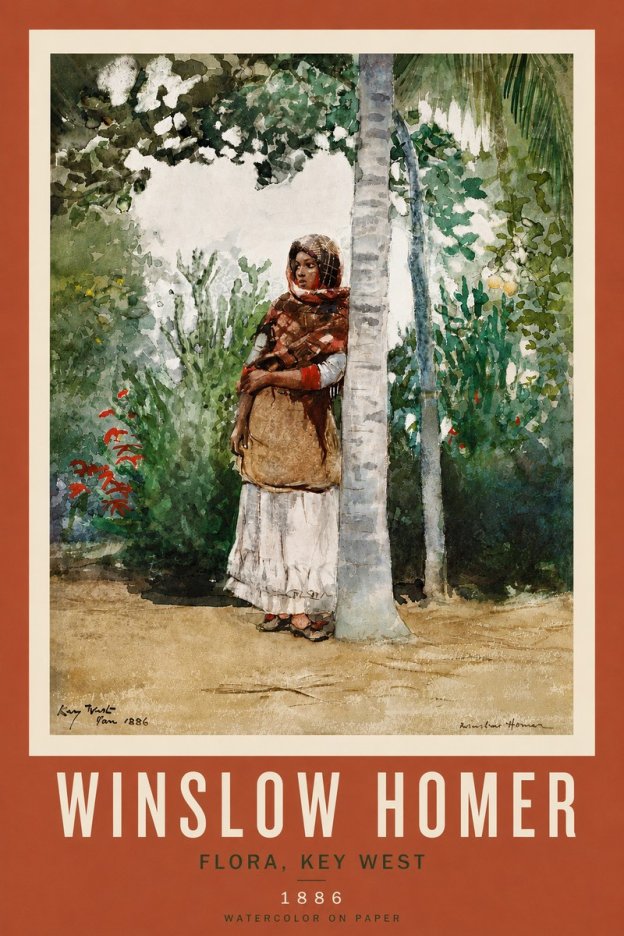 Winslow Homer Flora, Key West No4 - Poster