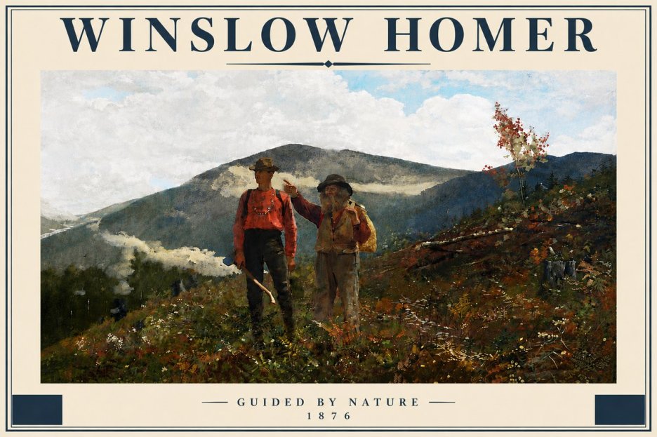 Winslow Homer The Two Guides No5 - Poster