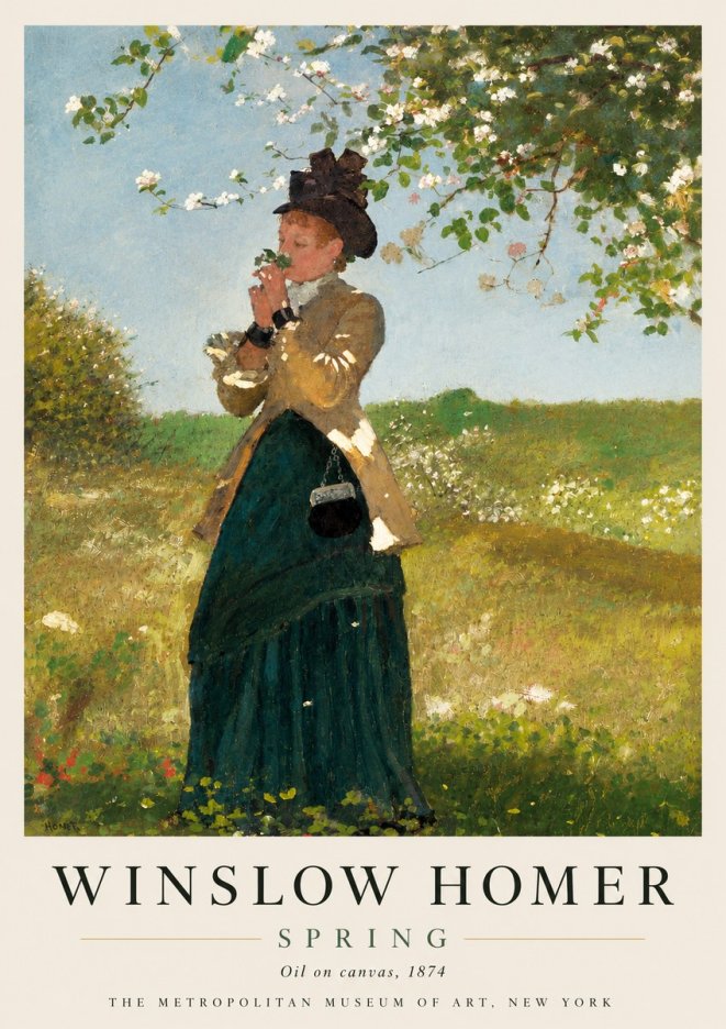 Winslow Homer Spring No4 - Poster