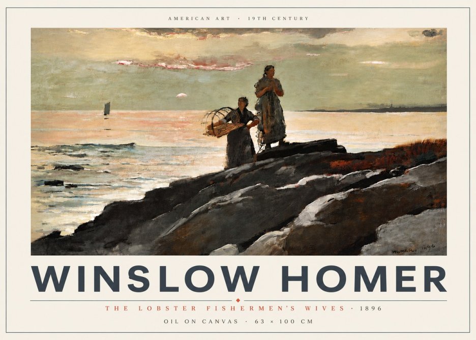 Winslow Homer The Lobster Fishermen's Wives No5 - Poster