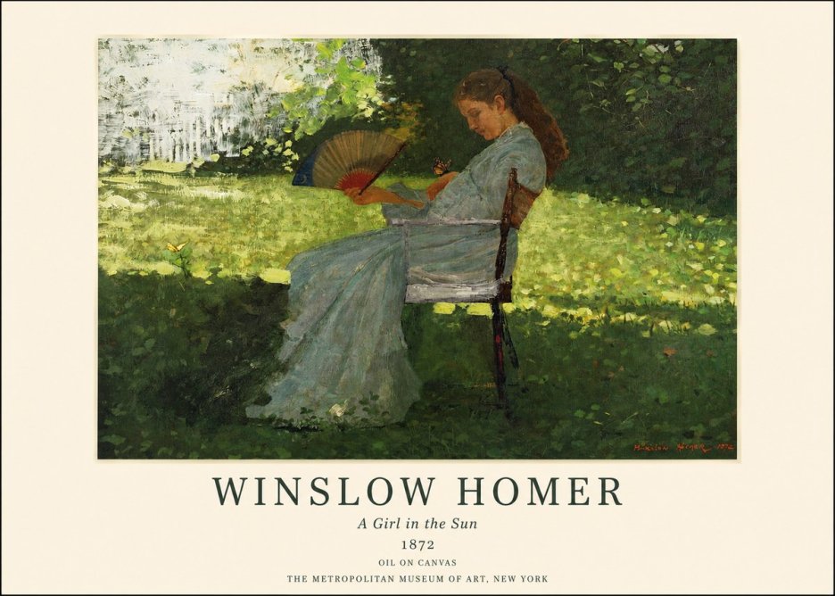 Winslow Homer A Girl in the Sun No1 - Poster