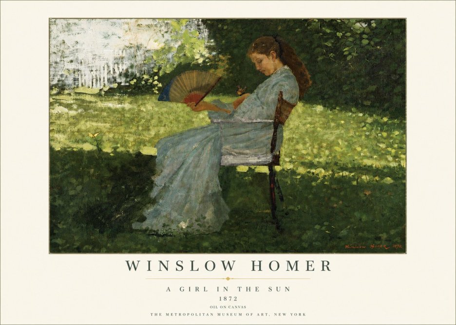 Winslow Homer A Girl in the Sun No3 - Poster