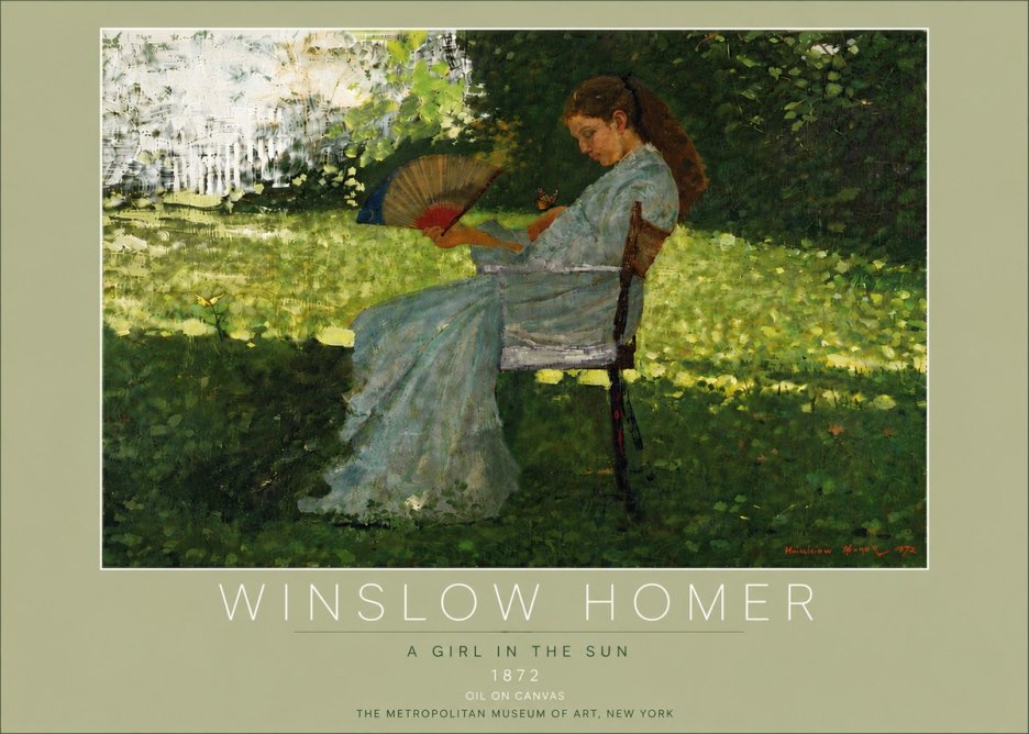 Winslow Homer A Girl in the Sun No6 - Poster