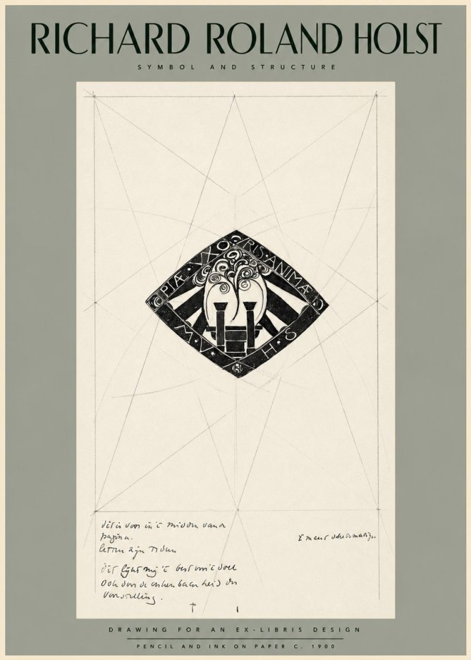 Richard Roland Holst Design for Ex Libris No2 - Poster