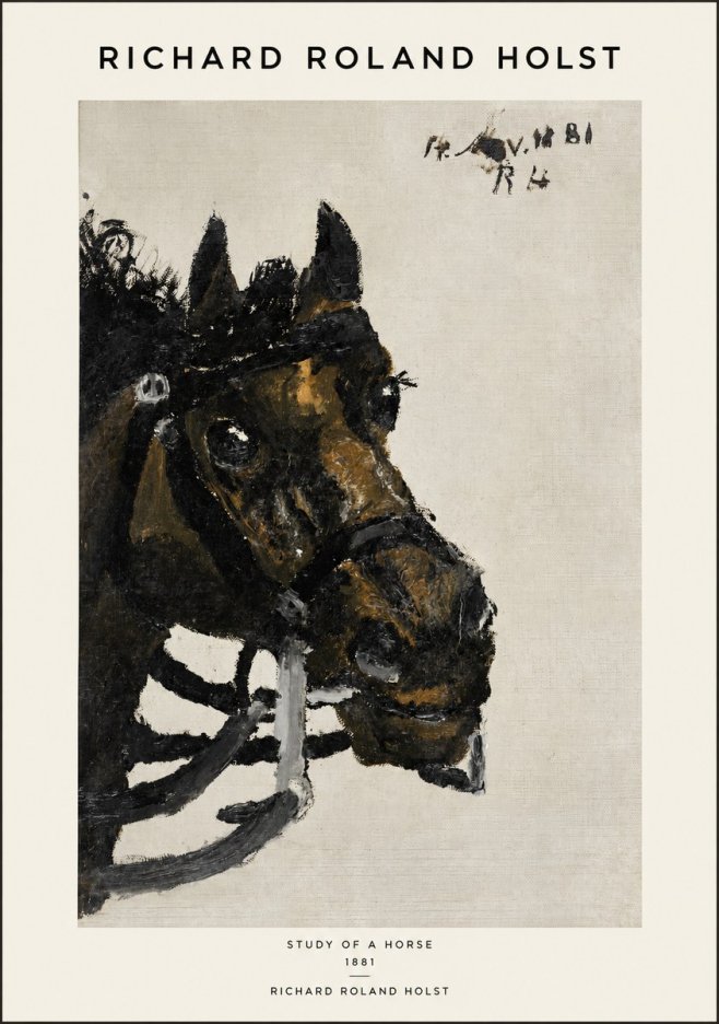 Richard Roland Holst Study of a Horse No1 - Poster