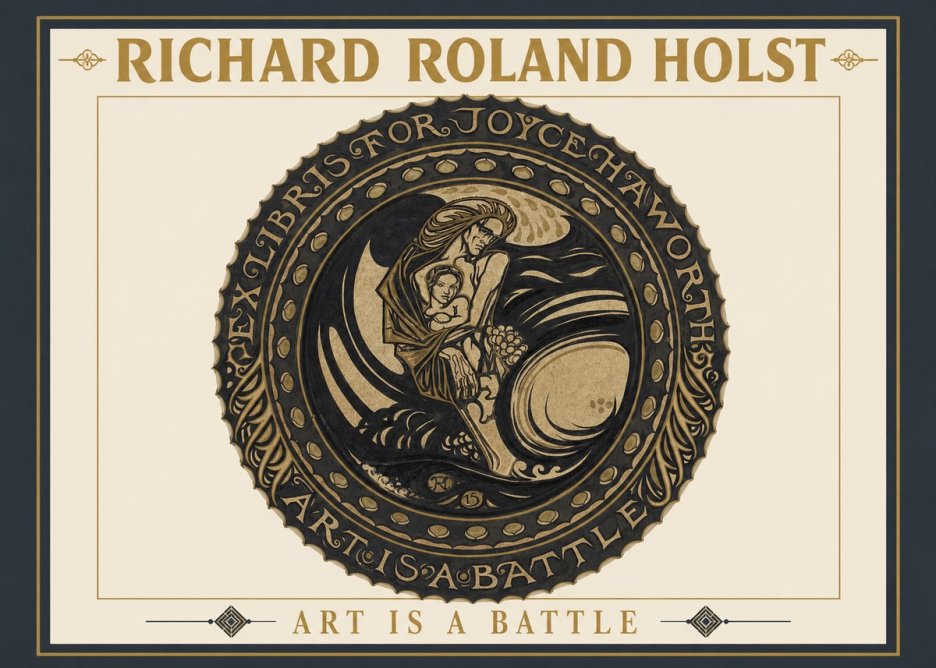 Richard Roland Holst Ex Libris for Joyce Haworth No2 - Poster