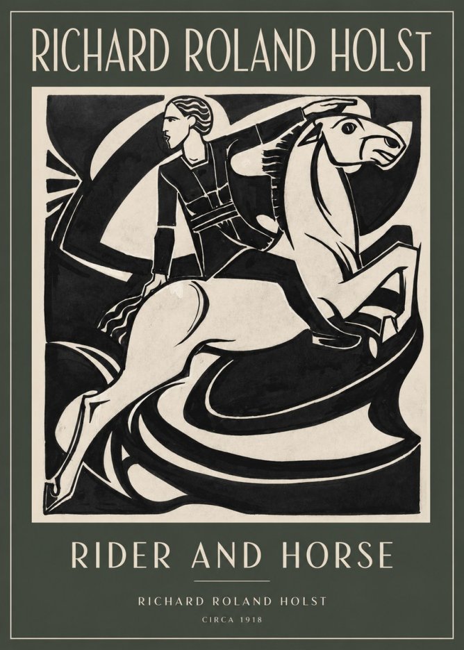 Richard Roland Holst Rider and Horse No2 - Poster