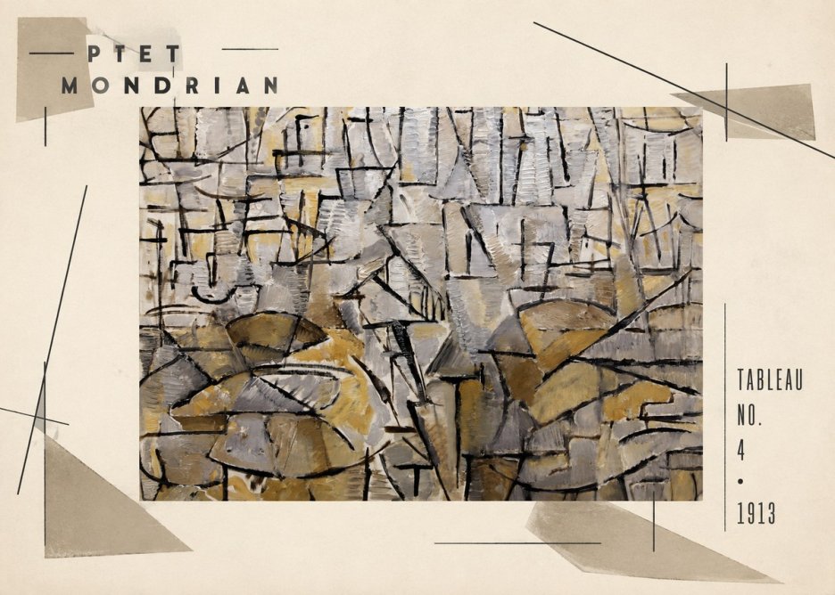 Piet Mondrian Tableau No. 4 No3 - Poster