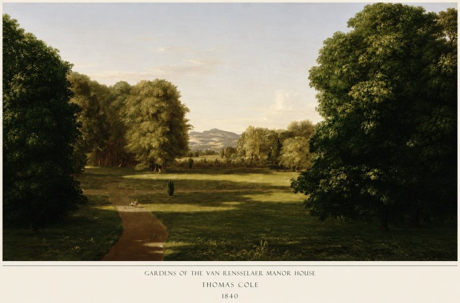 Thomas Cole Gardens of the Van Rensselaer Manor House No5 - Poster