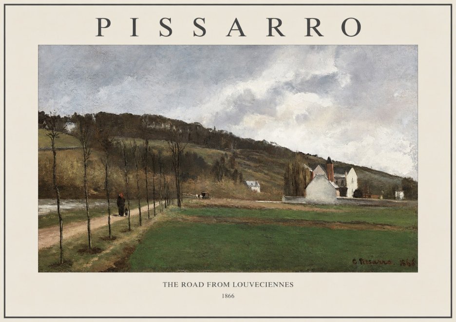Pissarro The Road from Louveciennes II No1 - Poster