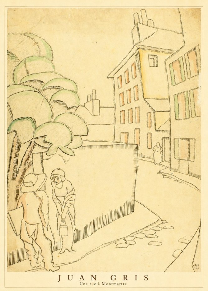 Juan Gris Une Rue À Montmartre No4 - Poster