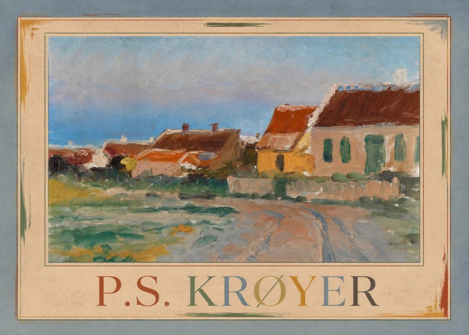 P.S. Krøyer Houses in Skagen No1 - Poster