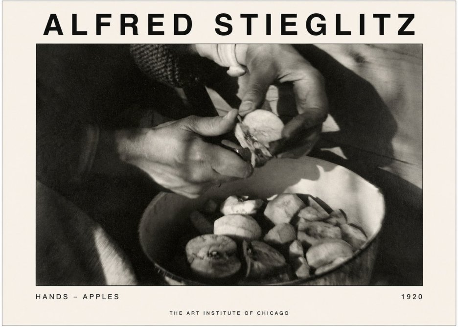 Alfred Stieglitz Hands - Apples No1 - Poster