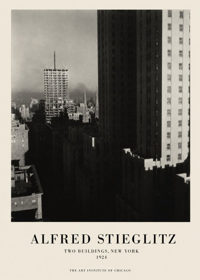 Alfred Stieglitz Two Buildings, New York No1 - Poster