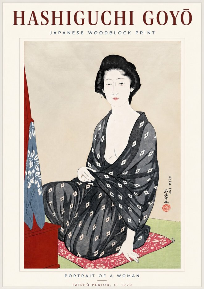 Hashiguchi Goyō Portrait of a Woman No4 - Poster