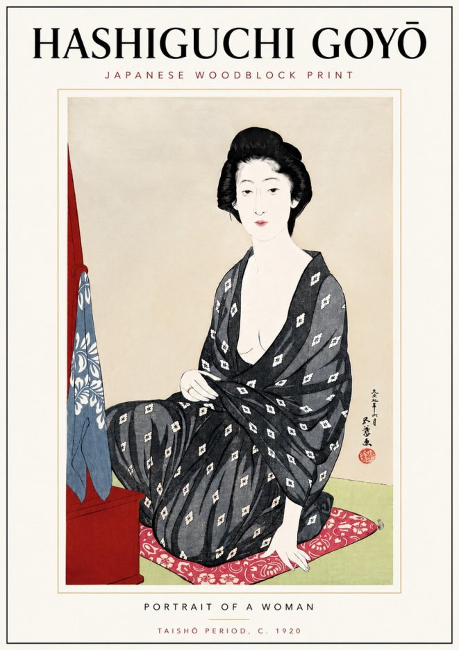 Hashiguchi Goyō Portrait of a Woman No6 - Poster