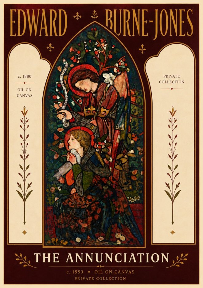 Edward Burne-Jones The Annunciation I No6 - Poster