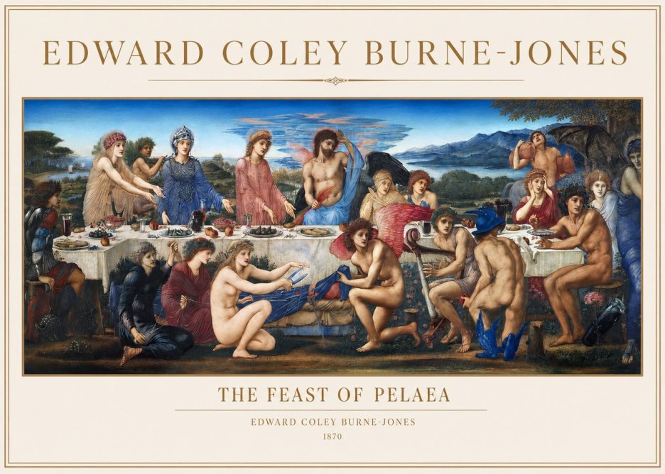 Edward Burne-Jones The Feast of Pelaea No1 - Poster