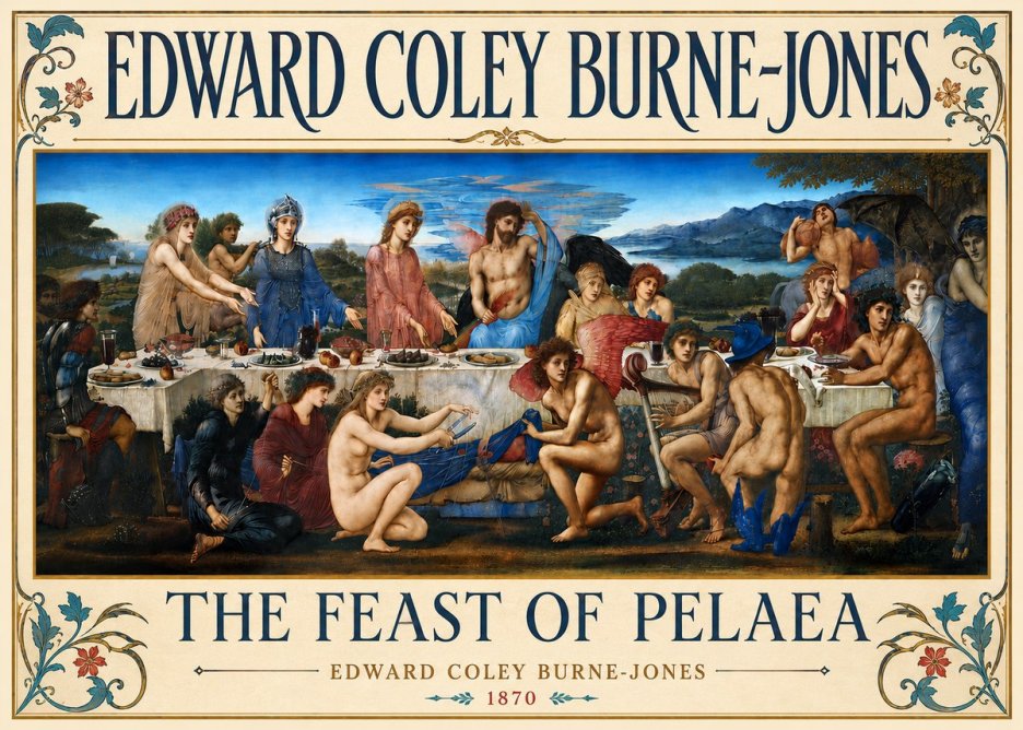 Edward Burne-Jones The Feast of Pelaea No6 - Poster