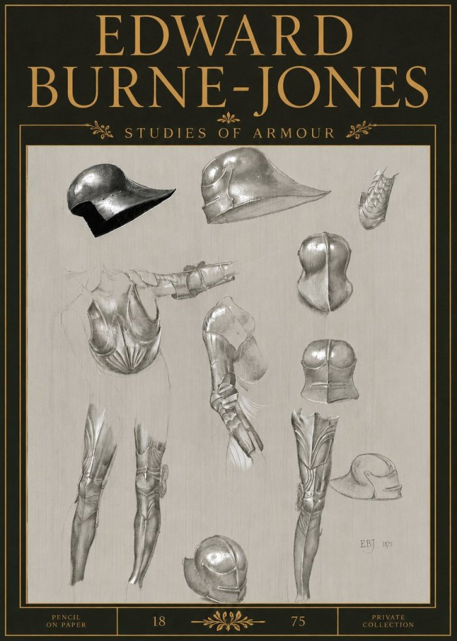 Edward Burne-Jones Studies of Armour No5 - Poster