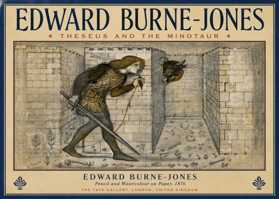 Edward Burne-Jones Theseus and the Minotaur No4 - Poster