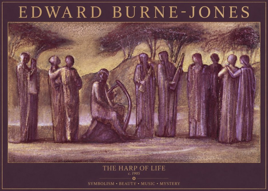 Edward Burne-Jones The Harp of Life No1 - Poster
