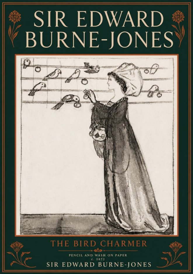 Edward Burne-Jones The Bird Charmer No3 - Poster