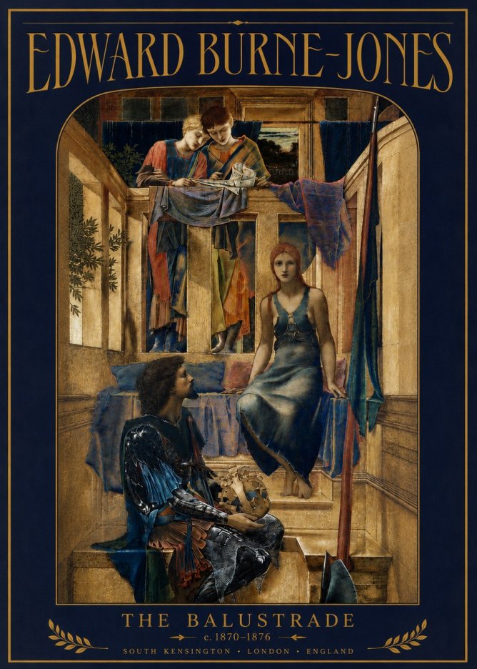Edward Burne-Jones The Balustrade No4 - Poster