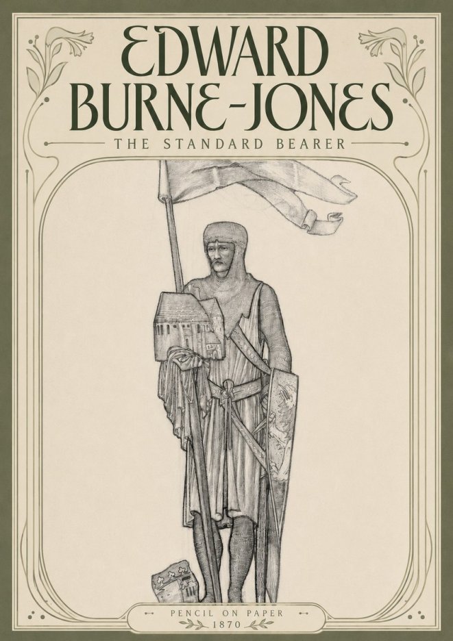 Edward Burne-Jones The Standard Bearer No4 - Poster