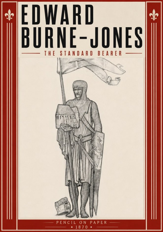 Edward Burne-Jones The Standard Bearer No6 - Poster
