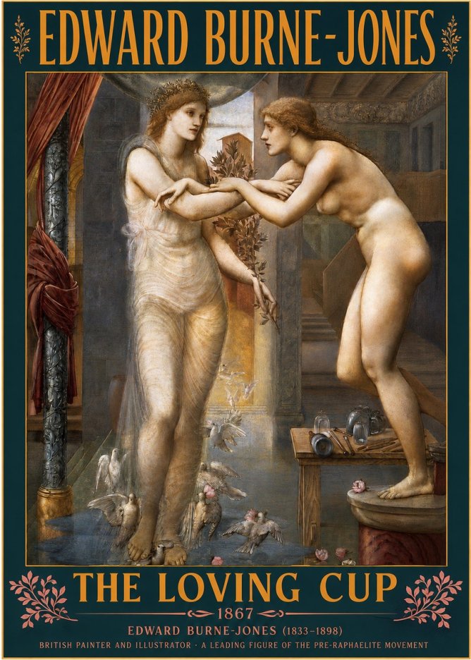 Edward Burne-Jones The Loving Cup No3 - Poster