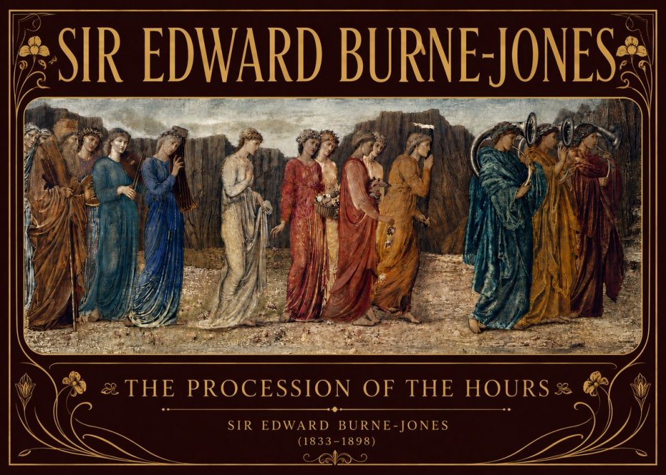 Edward Burne-Jones The Procession of the Hours No6 - Poster