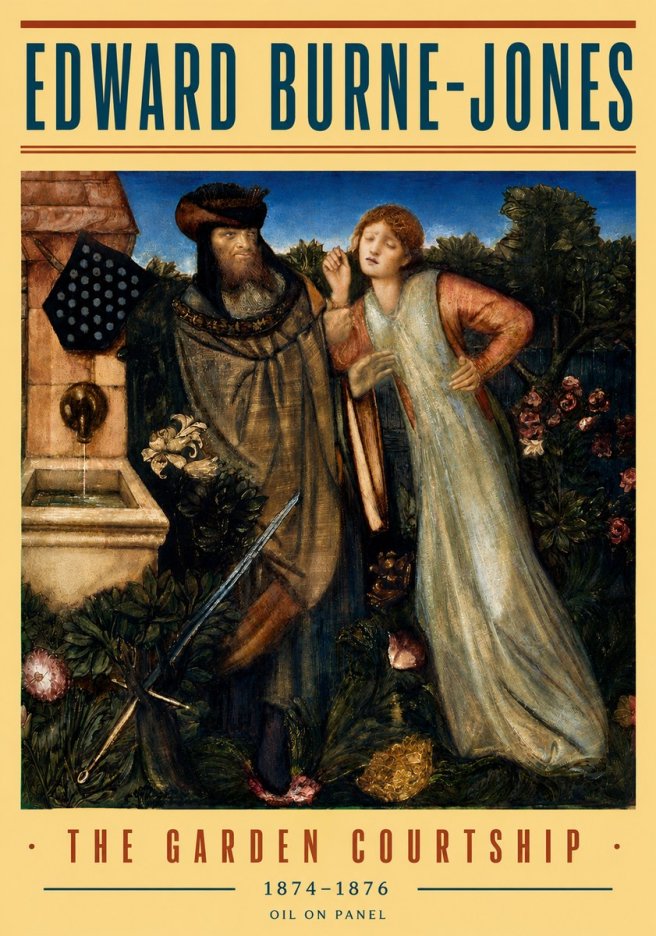 Edward Burne-Jones The Garden Courtship No5 - Poster
