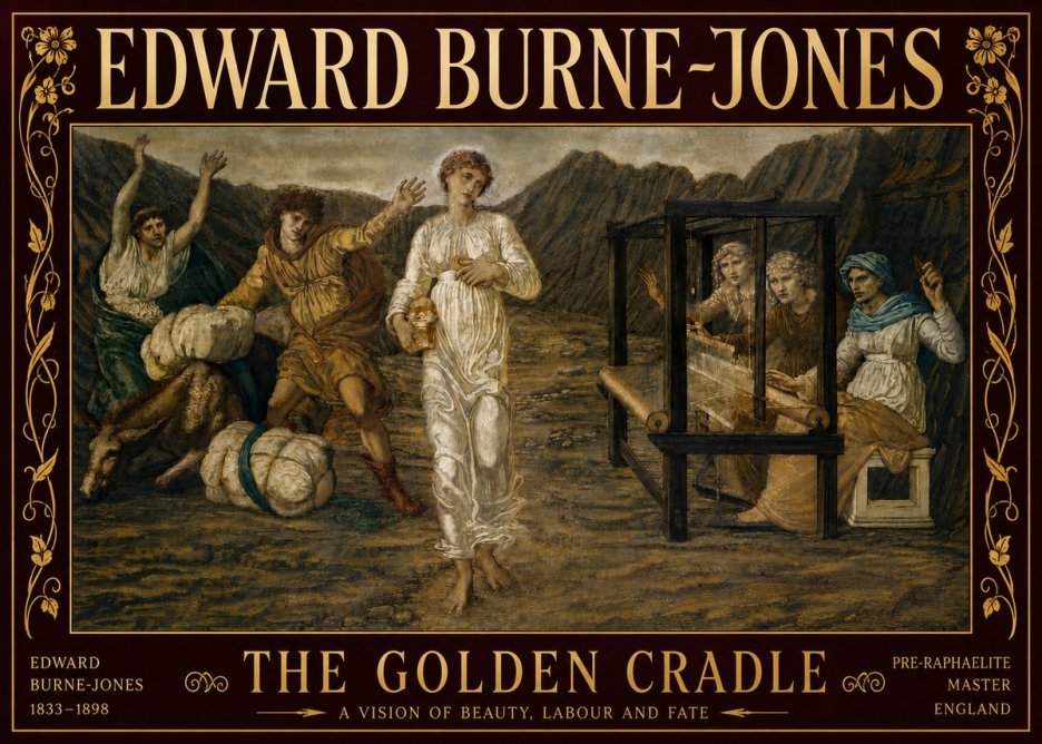 Edward Burne-Jones The Golden Cradle No6 - Poster