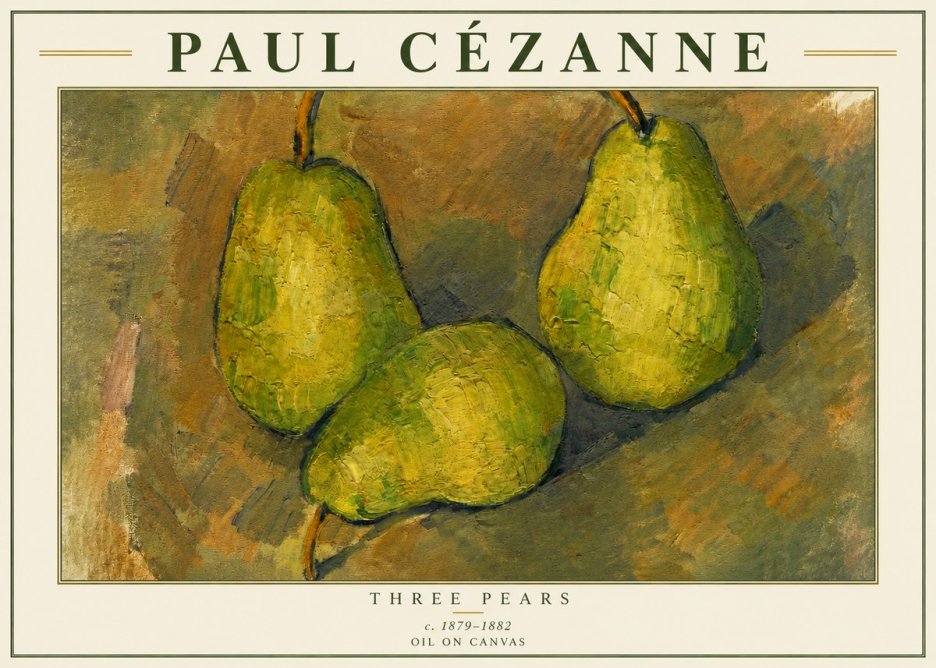 Paul Cézanne Three Pears No3 - Poster