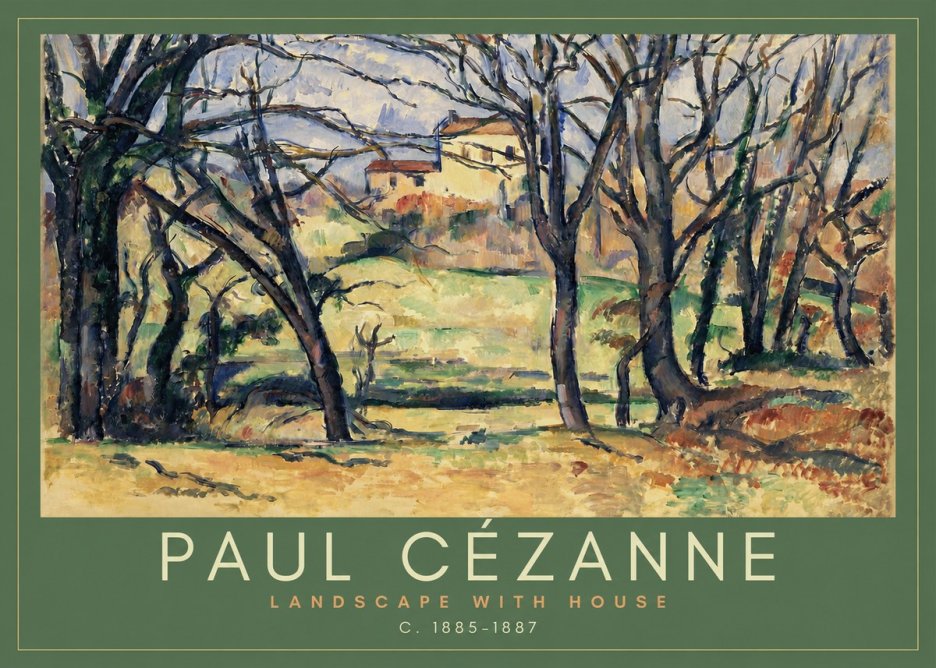 Paul Cézanne Landscape with House No2 - Poster