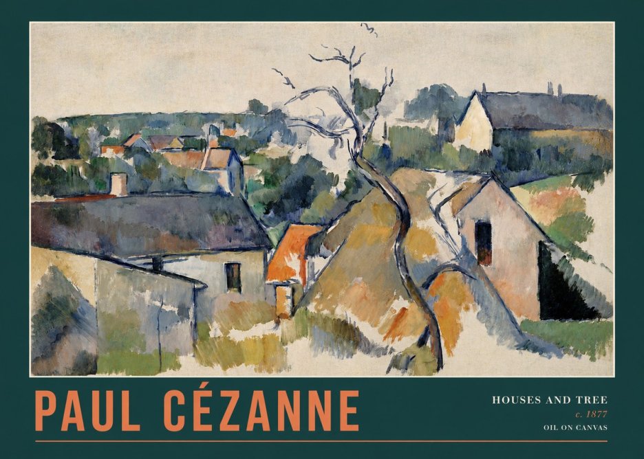 Paul Cézanne Houses and Tree No2 - Poster